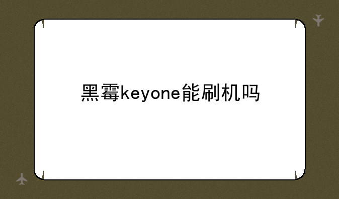黑霉keyone能刷机吗