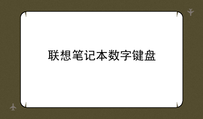 联想笔记本数字键盘