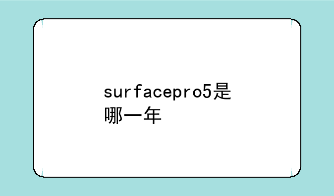 surfacepro5是哪一年