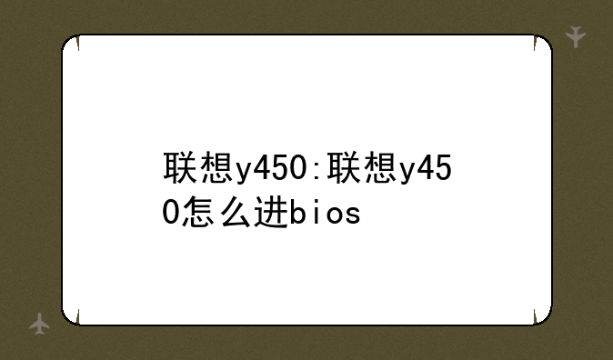 联想y450:联想y450怎么进bios