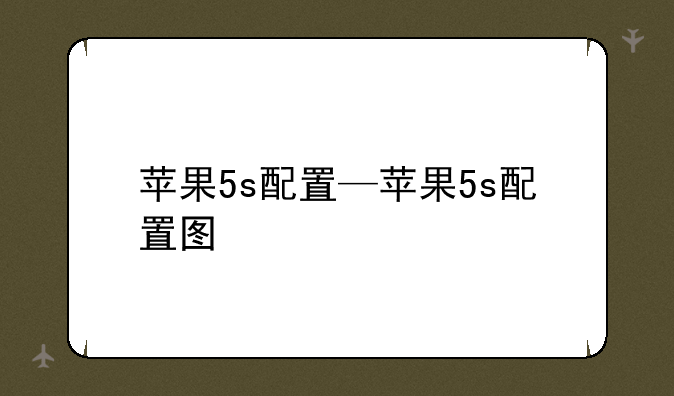 苹果5s配置—苹果5s配置图