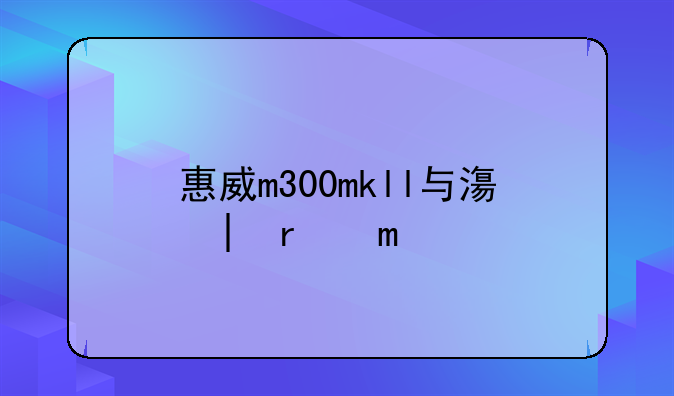 惠威m300mkll与漫步者s3000比较？